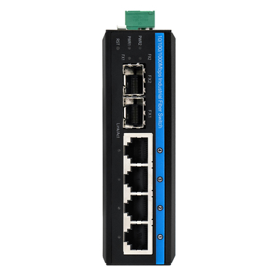 4 พอร์ต POE Din สวิตช์เครือข่ายที่มีการจัดการ Gigabit Based Mini 48V Dual Input