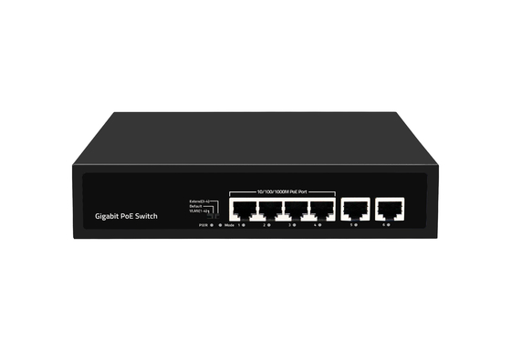 6 Port Gigabit DC52V 1.25A POE Ethernet Switch 12Gbps AC 100 ~ 240V