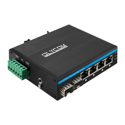Rohs Unmanaged Poe Ethernet Switch 2 Fiber Port 4 Rj45 เครือข่าย Din Rail