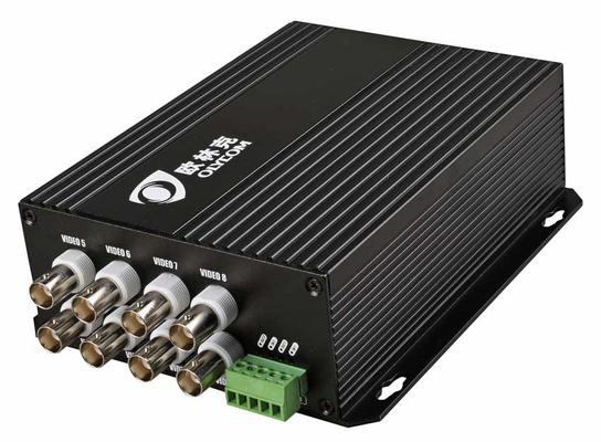1550nm Fiber Optical HD Video Converter พร้อม RS485 ข้อมูล 8ch Port 1080p AHD CVI TVI 20km Bnc Extender