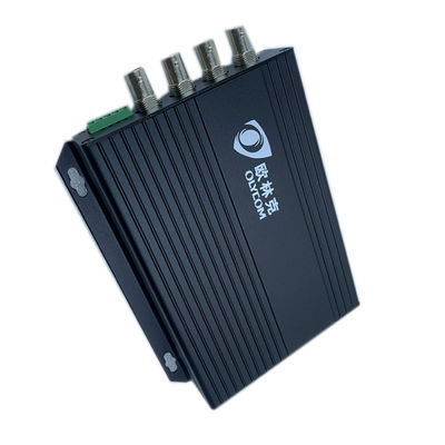 Black 115Kbps CVI TVI Audio Video Digital Optical Converter 4ch การตรวจสอบอุตสาหกรรม