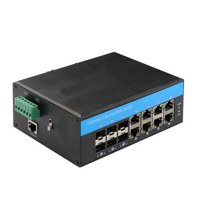Rackmount Network Switch Hub 8 พอร์ต, สวิตช์ Poe อุตสาหกรรม 30W Managed Console Port