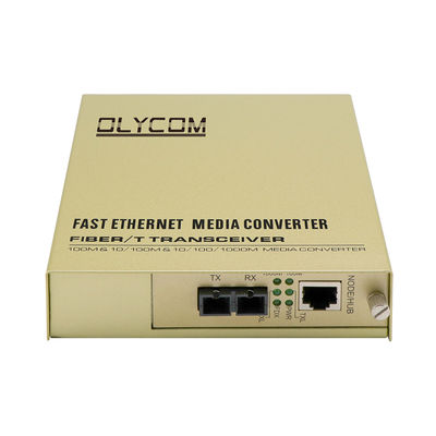 MDIX CCTV Media Converter พร้อมพอร์ตอีเธอร์เน็ต 2 พอร์ต SMF 100km Max