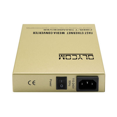 MDIX CCTV Media Converter พร้อมพอร์ตอีเธอร์เน็ต 2 พอร์ต SMF 100km Max