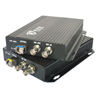 พอร์ต BNC 3G-SDI เครื่องส่งและรับสัญญาณออปติคอลวิดีโอพร้อมเอาต์พุต SDI 2 ช่อง DC12V SFP Slot