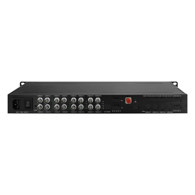1U Rack 16 ช่อง AHD CVI TVI Video Media Converter 1080P 4K AC 220V