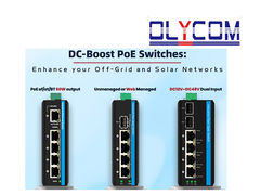 สวิตช์ Olycom DC-Booster Solar PoE/PoE+