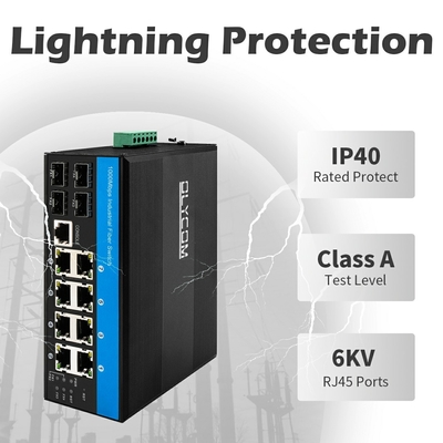 สวิตช์ไฟเบอร์ PoE แบบจัดการ Olycom L2 1G 2.5G SFP เครือข่าย งบประมาณ 240W สำหรับใช้งานภายนอกอาคาร CE