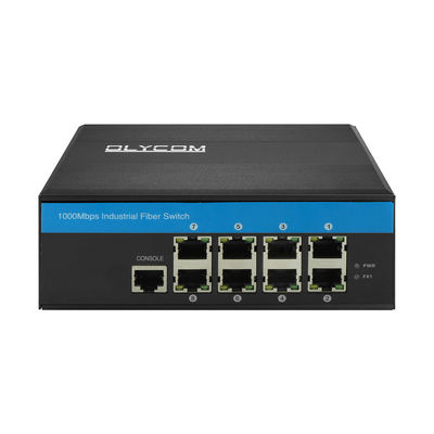 กิ๊กกะบิต 8 ท่าอุตสาหกรรม Smart Managed Ethernet Switch SNMP CLI Managed DC12V