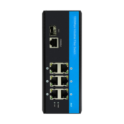 การจัดการ Gigabit Ethernet Switch 2.5G Fiber Din Rail DC12V การสนับสนุน CLI SNMP ERPS
