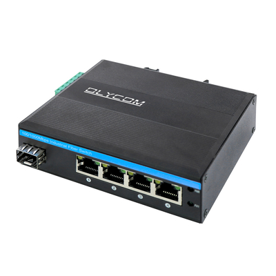 สวิตช์เกรดอุตสาหกรรม Gigabit Ethernet 5 พอร์ตพร้อมพอร์ตไฟเบอร์ SFP