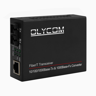 500m 850nm Multimode Dual Fiber Media Converter 10/100 / 1000M เครือข่าย Ethernet
