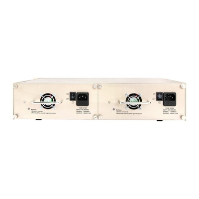 16 สล็อต เครื่องแปลงสื่อ รากชัสซี่ 19 นิ้ว 2U พลังงานคู่ 48V/220V