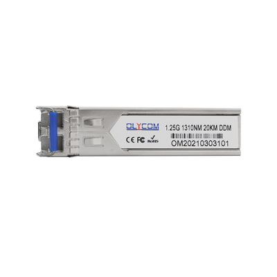 1.25G SFP Transceiver 20KM Single Mode 1000Base-LX 1310nm คอนเนกเตอร์ LC สองแบบ พร้อม DDM