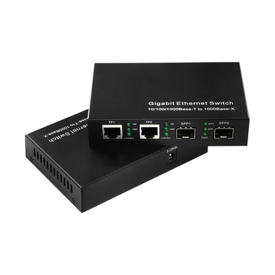 กิกะบิต Commercial Ethernet Switch 4 Port Sfp สายใยออปติก ไม่จัดการ DC5V