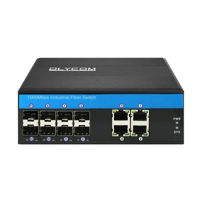 2.5G อุตสาหกรรม Smart Managed Switch 8 Port SFP Ring จับ DC12V Vitesee ชิป