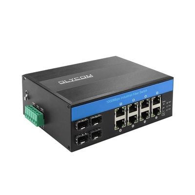 OLYCOM PoE Network Switch 8 Port 240W งบประมาณอุตสาหกรรม Gigabit Ethernet CE FCC