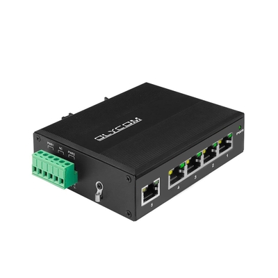 5-Port Industrial Unmanaged Gigabit Ethernet DIN-Rail Switch 5 x พอร์ต Gigabit Ethernet IP40 -40° – 75°C (-40° – 167°F)