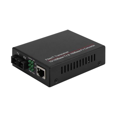 ตัวแปลงสัญญาณสื่อไฟเบอร์ออปติก Gigabit 20KM Single Mode Duplex SC Connector แบบ Unmanaged
