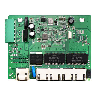 สวิตช์เครือข่าย E-Mark 5 พอร์ต PCBA Gigabit แบบ Unmanaged 12V 24V ติดราง DIN ได้รับการรับรอง CE