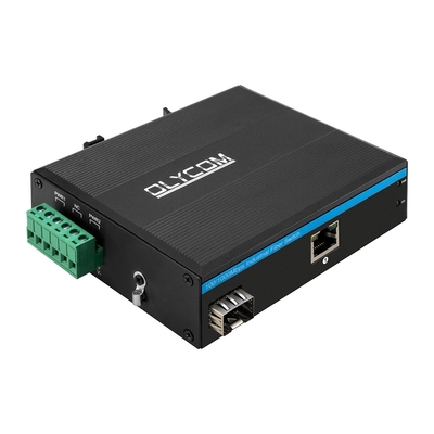เครื่องแปลงสื่อ PoE อุตสาหกรรม 30W 100M/1000M สล็อต SFP ไม่จัดการ Gigabit Ethernet