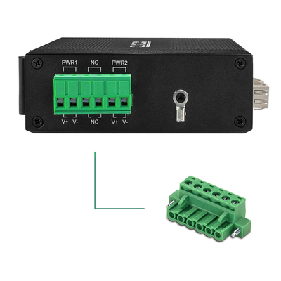6 Port Rugged Ethernet Switch 100M/1000M การตรวจจับอัตโนมัติ สายใย SFP ไม่จัดการ 24V