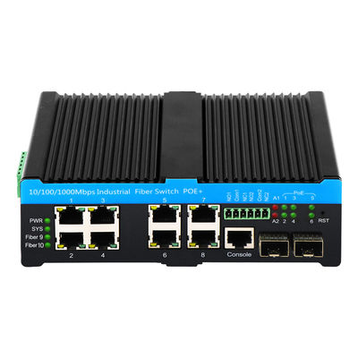 Gigabit L2 บริหาร 90W PoE Switch 10 Port กับ 2 Combo Port รักลักษณ์ 48V Active PoE