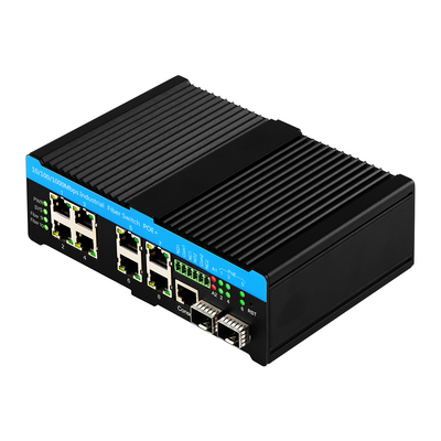 Gigabit L2 บริหาร 90W PoE Switch 10 Port กับ 2 Combo Port รักลักษณ์ 48V Active PoE