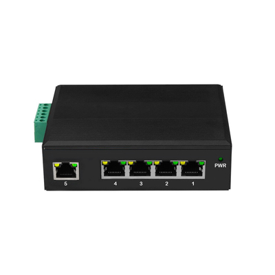 อุตสาหกรรม 5-Port Ethernet Switch E-Mark รับรอง ไม่จัดการ 12V/24V Input Fanless