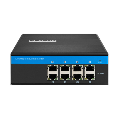 E-Mark Industrial Network Switch 8 Port Gigabit Ethernet ไม่ถูกบริหาร รัฟเกด ดิน เรล