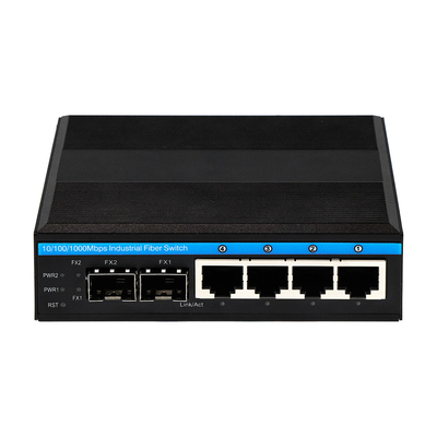 6 Port Gigabit Managed เครือข่ายที่แข็งแกร่งสวิตช์ขนาดเล็กขนาดเล็ก พลังงานคู่ DC12V