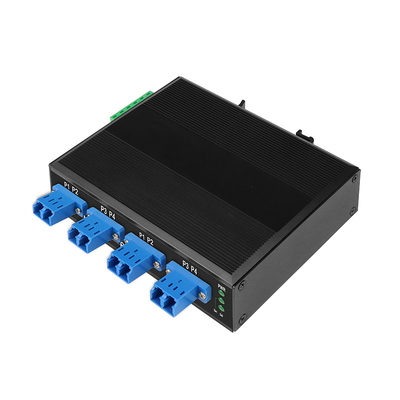 Multimode 8 Port LC Port Fiber Bypass Switch สําหรับการป้องกันแสง DIN35 ติดตั้ง