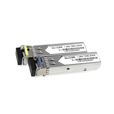 1.25G SFP Module Single Mode 1310nm/1550nm 20km ซิมพล็กซ์ออปติกส์ทรานเซียฟ
