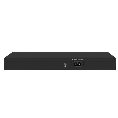 16 Port Gigabit Poe Switch 300W งบประมาณ VLAN ไม่จัดการ ระยะทาง 250 เมตร สายใย SFP