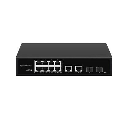 8 Port POE Gigabit Fiber Switch POE Watchdog พร้อม 4 Port SFP/RJ45 Uplink 120W