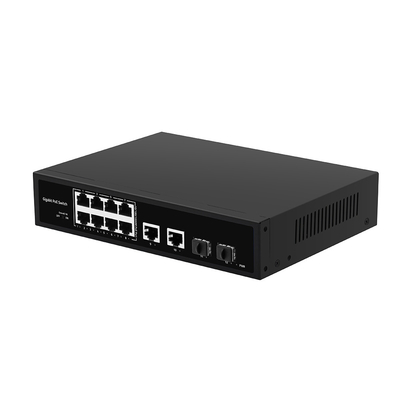 8 Port POE Gigabit Fiber Switch POE Watchdog พร้อม 4 Port SFP/RJ45 Uplink 120W