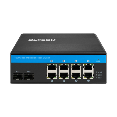 Industrial Managed PoE Switch 8 Port 2.5G ไฟเบอร์ 15.4W/30W PSE 240W งบประมาณ L2 การจัดการ