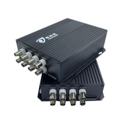 8ch Port 1080p AHD CVI TVI ไฟเบอร์ออปติก HD Video Converter พร้อมเครื่องขยาย BNC ขนาด 20 กม.
