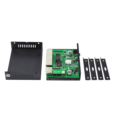 4 Port Gigabit POE Extender Grade Commercial 60W PD Uplink สําหรับกล้อง IP PoE