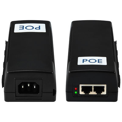 60W Gigabit PoE Injector 48V Output Mid-Span Desktop Commercial 15.4W/30W รองรับ