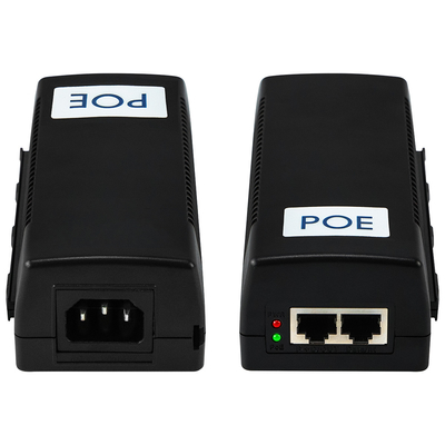 เครื่องฉีด PoE Gigabit ขาย 60W Mid Span 48V Output Desktop 15.4W/30W รองรับ