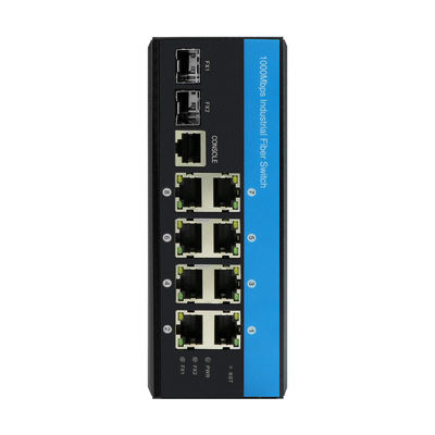 สวิตช์ Gigabit POE 10 พอร์ต ชิปเซ็ต Vitesse ที่จัดการโดย L2 สวิตช์อีเธอร์เน็ตที่ทนทาน