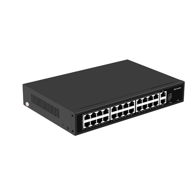 24 Port CCTV Poe Switch ไม่จัดการ 100M Fast Ethernet Rack ประเภท 300W Budget AC Input