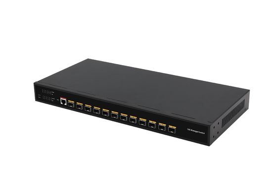 Desktop 12 Port 10G L3 Managed Switch 12* SFP+ Port สวิตช์ไฟเบอร์ออปติก