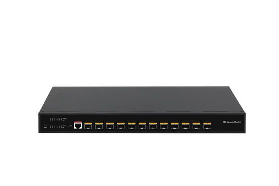Desktop 12 Port 10G L3 Managed Switch 12* SFP+ Port สวิตช์ไฟเบอร์ออปติก