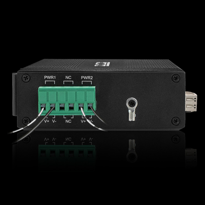 2 Port Industrial Network Switch พลังงานคู่ 100/1000M สวิตช์ไฟเบอร์ Din Rail ติดตั้ง