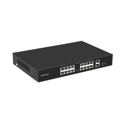 16 Port PoE Switch ระยะ PoE 250 เมตร 10/100M รองรับโหมด VLAN 300W งบประมาณ CE