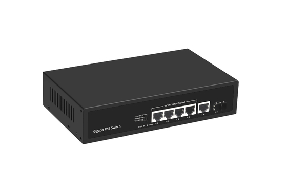 6 ท่า 10/100/1000mbps POE ไฟเบอร์สวิตช์ With 4 Port Poe Ethernet Switch ผู้ผลิต