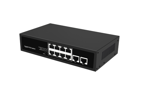 เครือข่ายไม่จัดการ 10 ท่าทาง Gigabit Desktop POE Switch ด้วย 8 ท่าทาง Poe AC100-240V