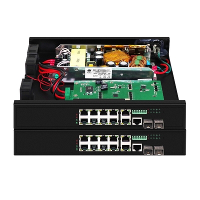 8 Port Poe Switch พร้อม 90W การจัดการ 2 * 2.5Gb SFP port + 2 combo port POE ไฟเบอร์สวิตช์
